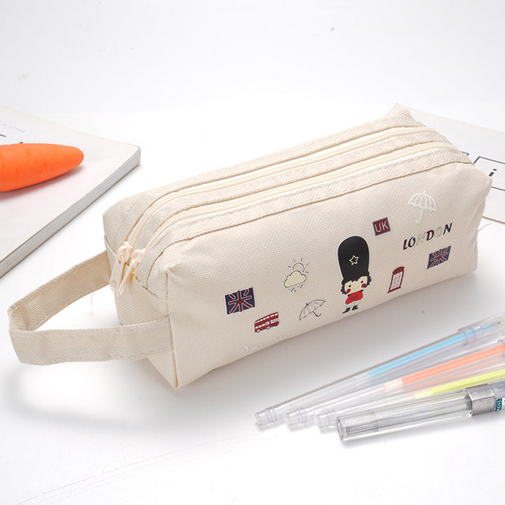Fun-Themed Multi-Zipper Pencil Case Kalsten