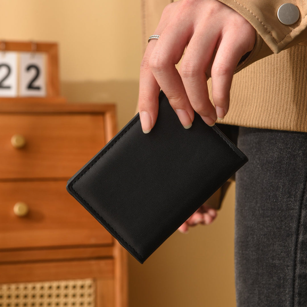 RFID-Blocking Leather Card Holder