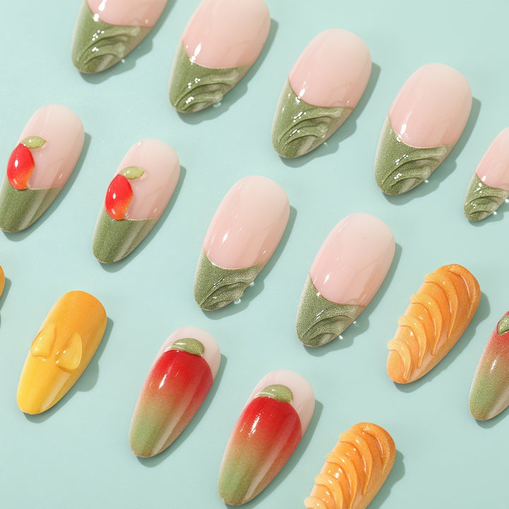 Artificial Nail Set with Fruity Design Kalsten