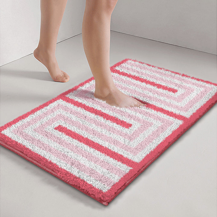 Geometric Pattern Bath Mat