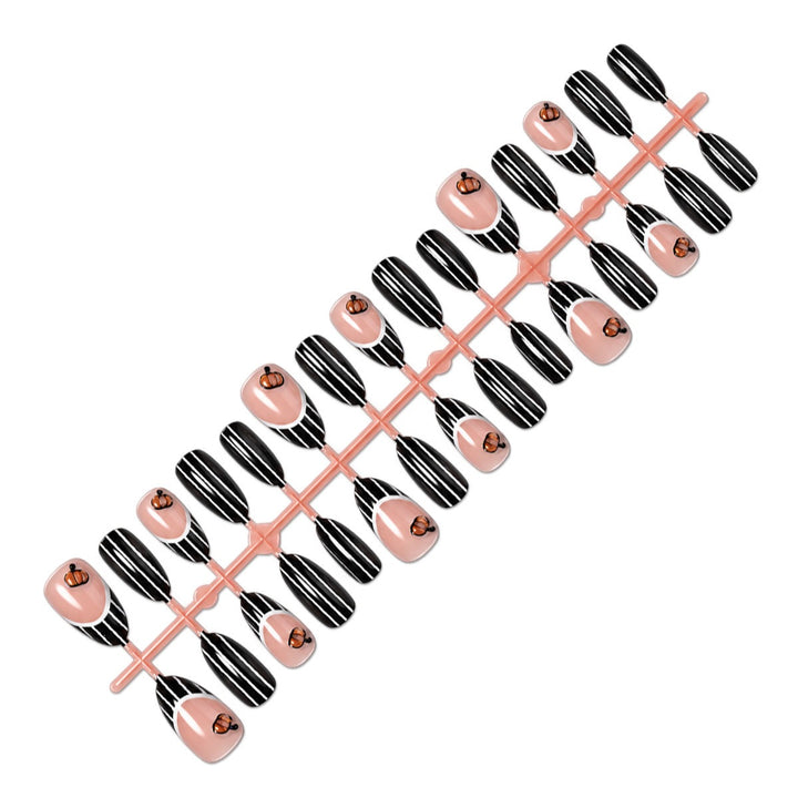 Nail art set with elegant zebra designs and creative accents Kalsten