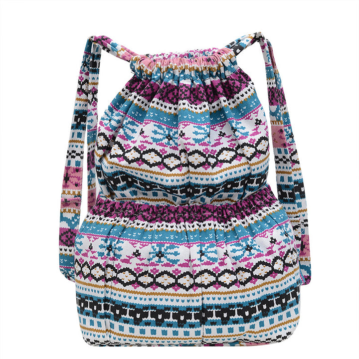 Drawstring Elephant Print Backpack Kalsten