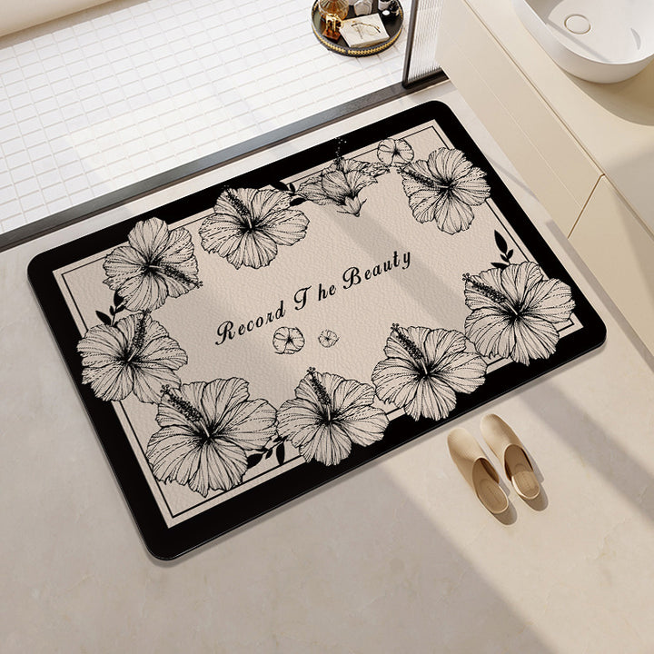 Playful Cat-Themed Bath Rug Kalsten