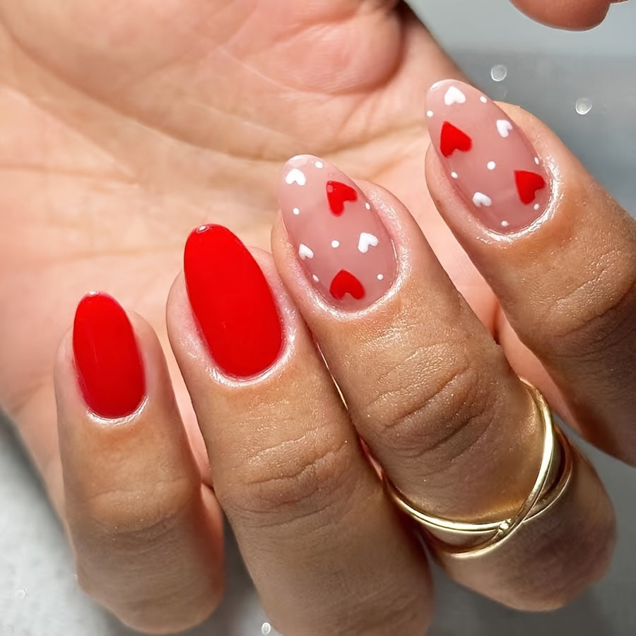 Romantic Heart Nail Art Kalsten