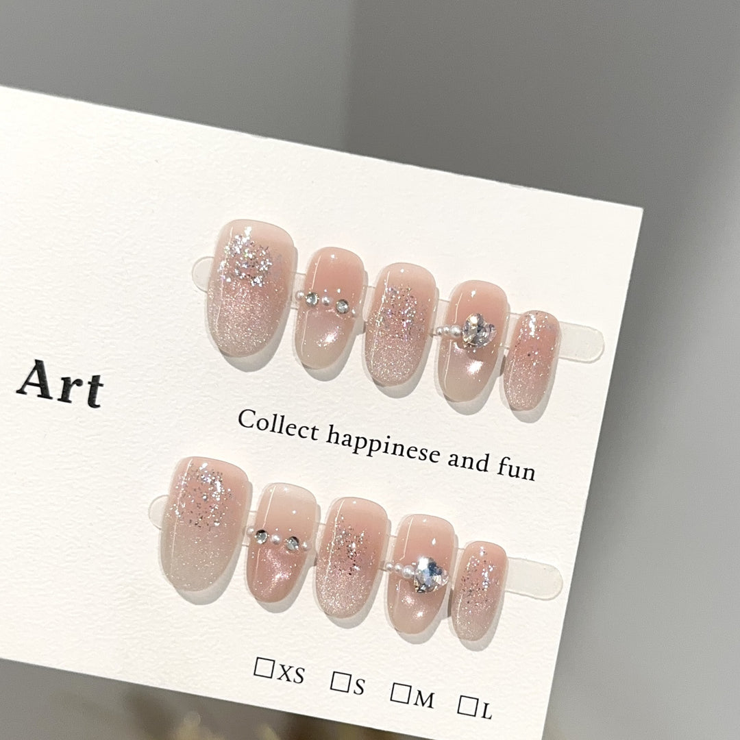 Premium Glitter Ombre Press-On Nail Art Set