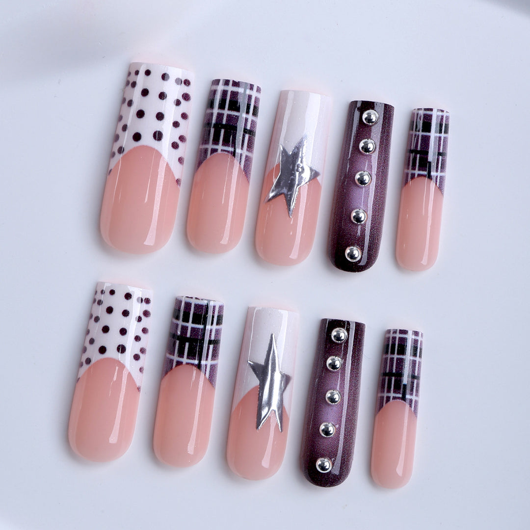 Artificial nails with elegant geometric design Kalsten