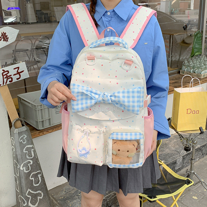 Cute Bow-Embellished School Backpack Kalsten