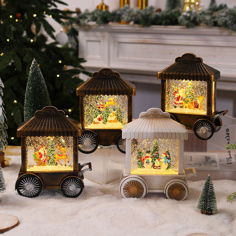 Decorative light lantern with snow globe Kalsten