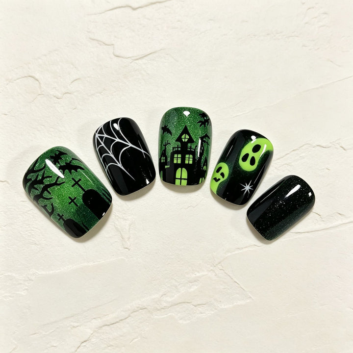 Halloween-Inspired Press-On Nail Art Set Kalsten
