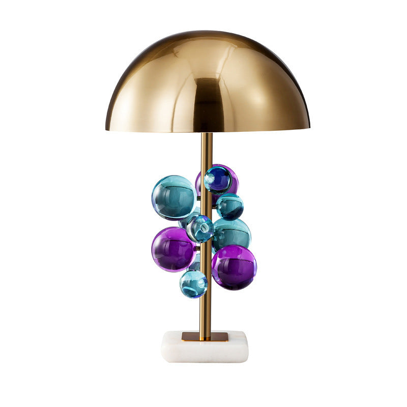 Artistic Table Lamp with Decorative Glass Spheres