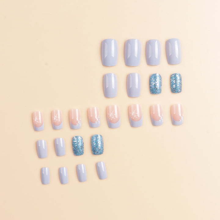 Artistic Snowflake-Embellished Nail Art Tips Kalsten