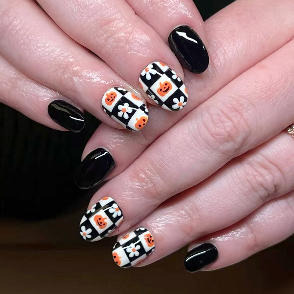 Festive Halloween-Themed Press-On Nail Art Set Kalsten