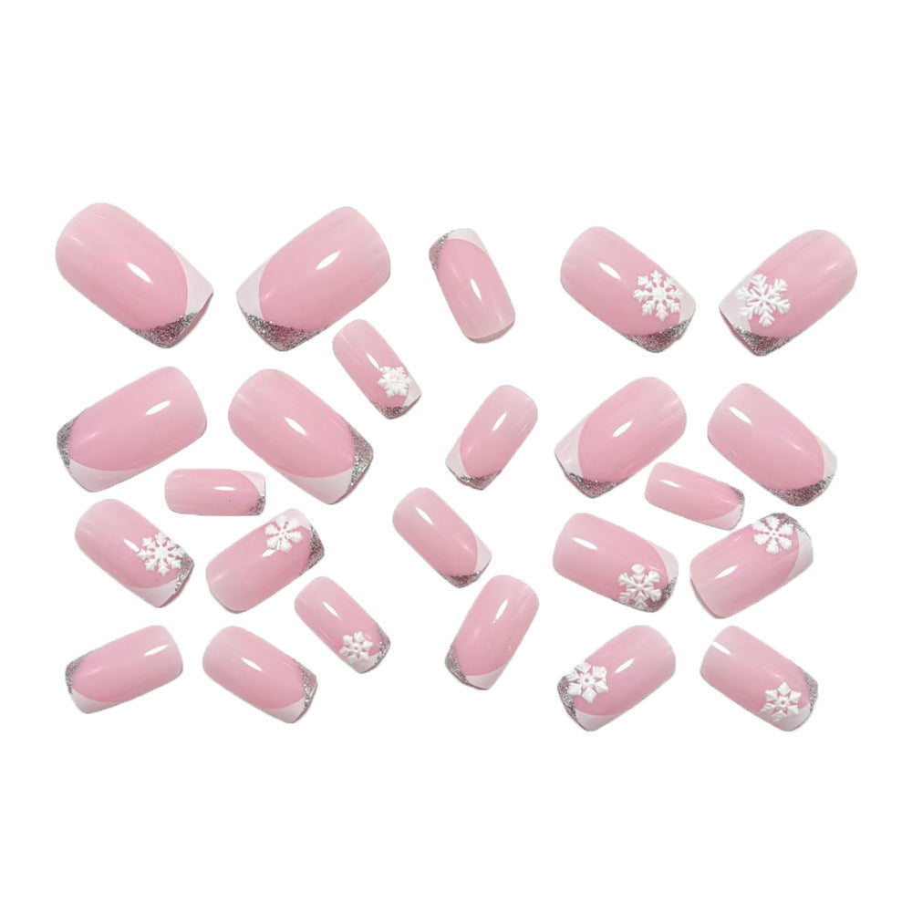 Artificial nails with glamorous snowflake design Kalsten
