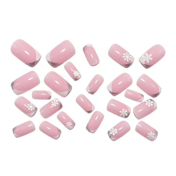Artificial nails with glamorous snowflake design Kalsten