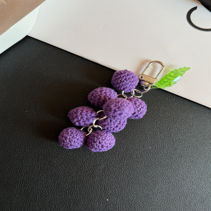 Whimsical Grape Cluster Keychain Kalsten