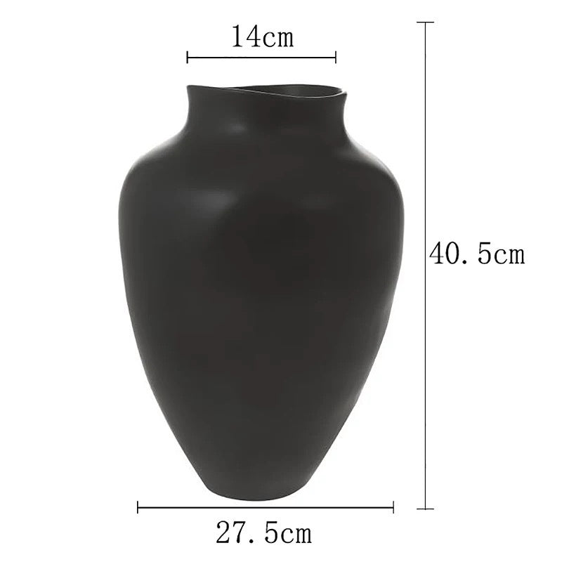 Elegant Curved Ceramic Vase