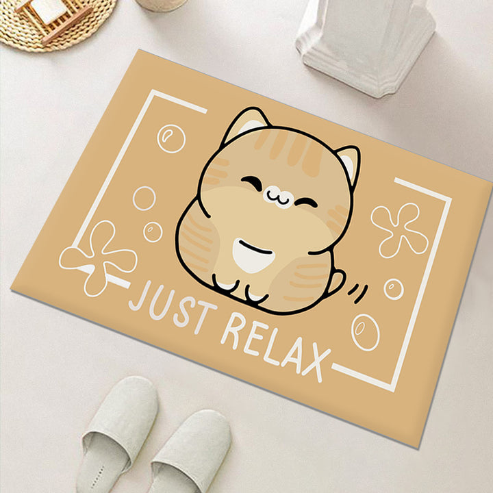 Cute Cat-Themed Indoor Area Mat