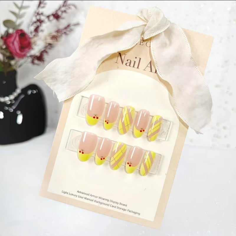 Artificial Nail Set with Cheerful Spring Design Kalsten