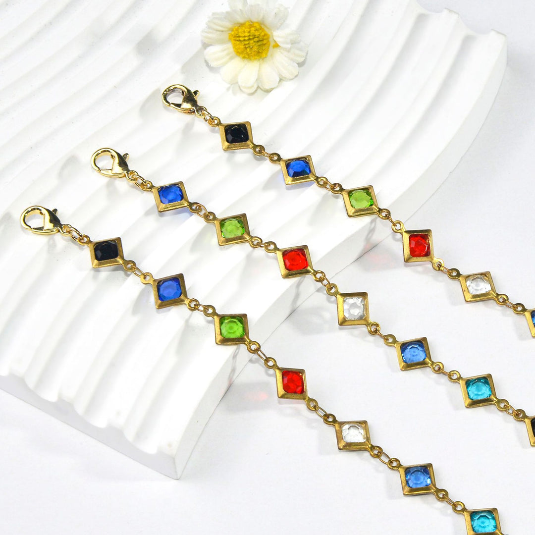 Colorful Gemstone Chain Bracelet Kalsten 1788164354