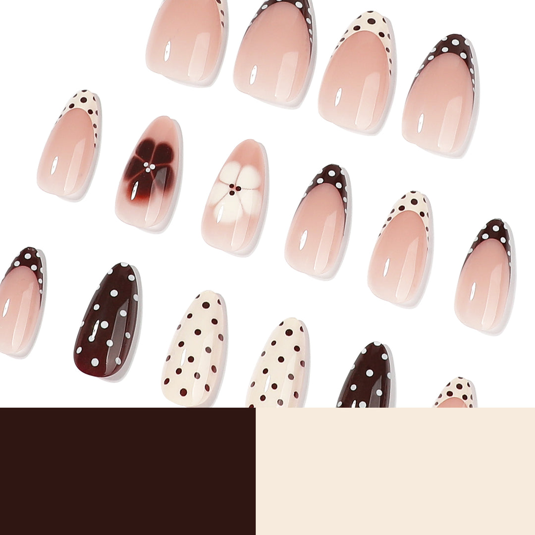 Artful nail art with floral design and various patterns Kalsten