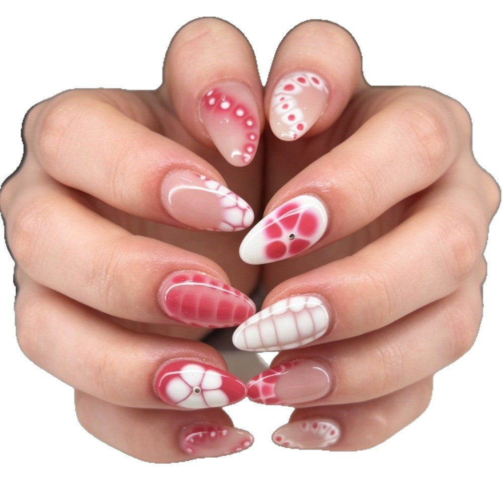 Creative Press-On Nail Art Set with Abstract Patterns Kalsten