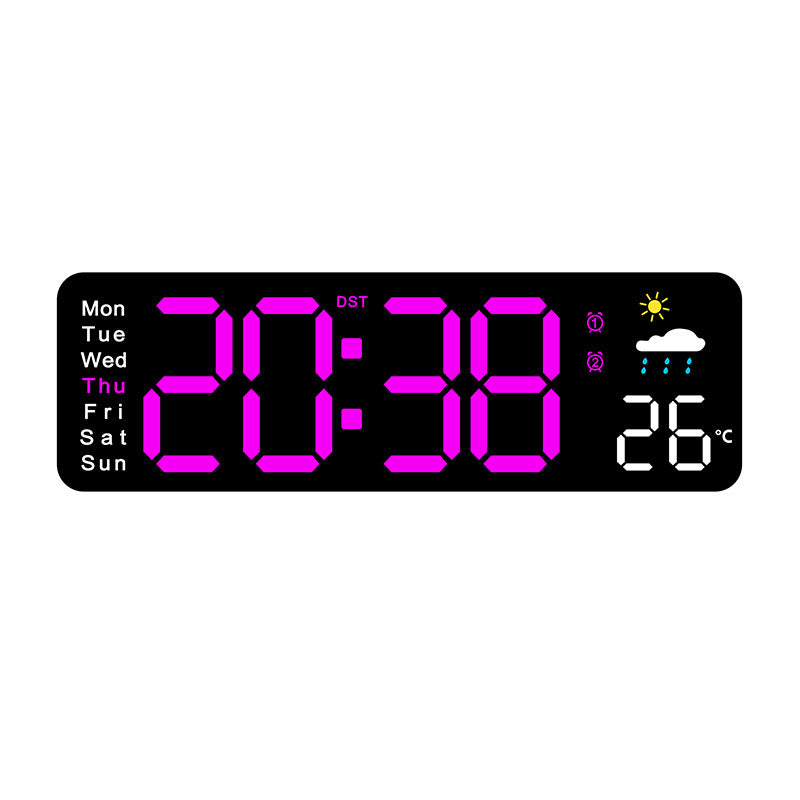 Digital radio alarm clock with temperature and day of the week display Kalsten