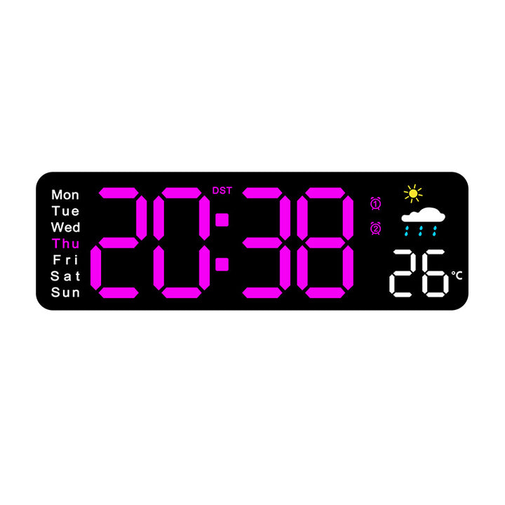 Digital radio alarm clock with temperature and day of the week display Kalsten