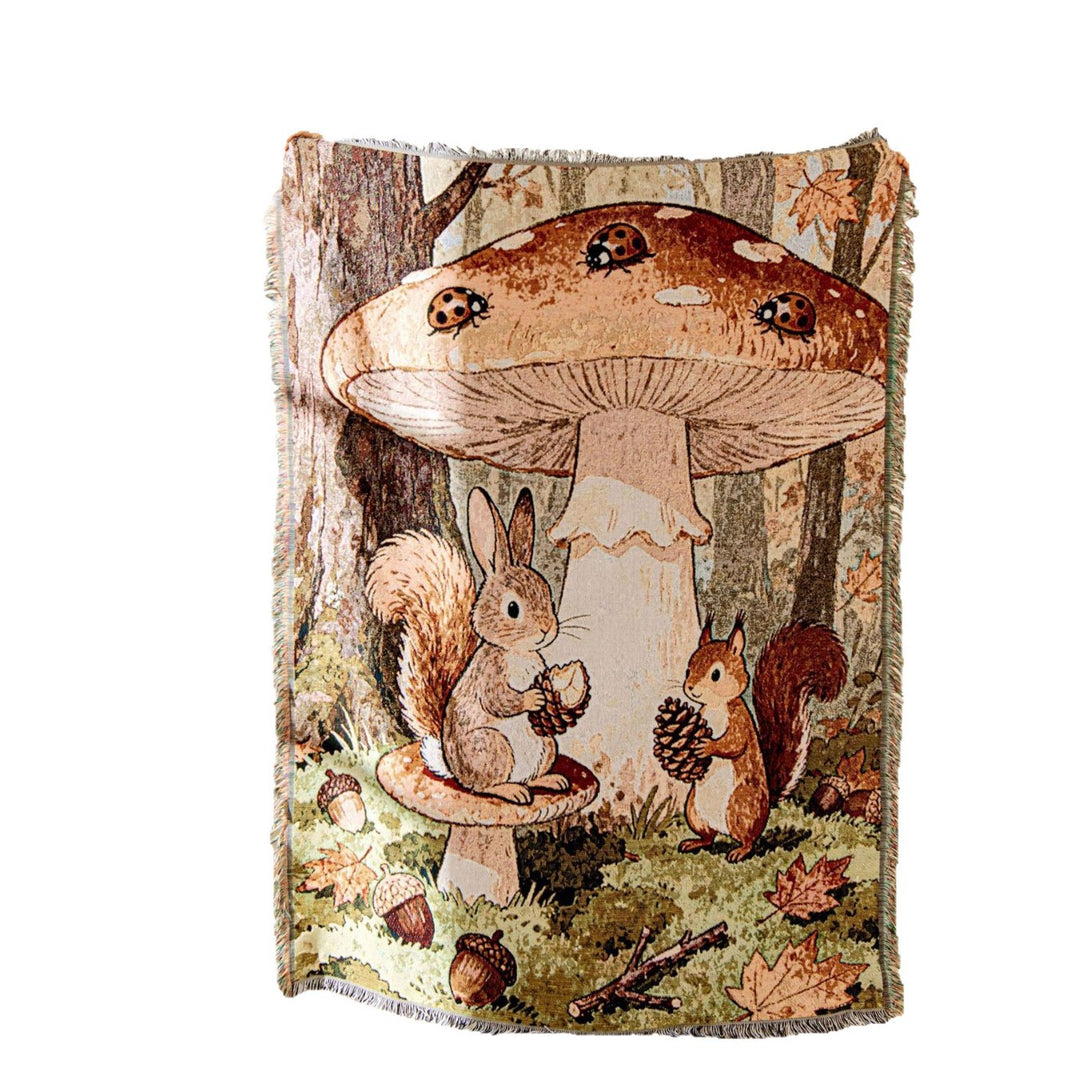 Nature-Inspired Woven Throw Blanket