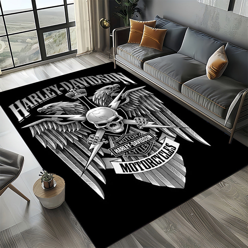 Harley Davidson Logo Area Rug