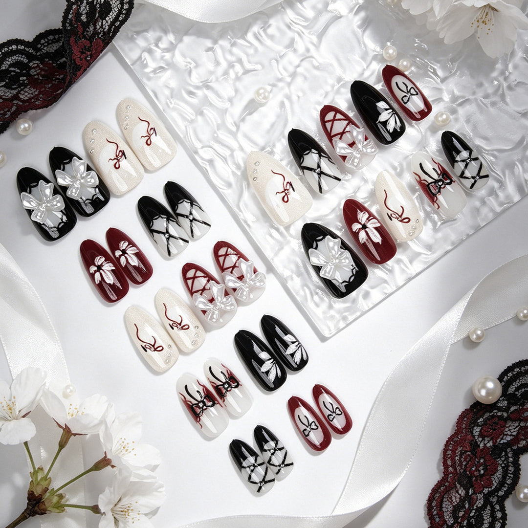 Acrylic nail set with exclusive designs Kalsten