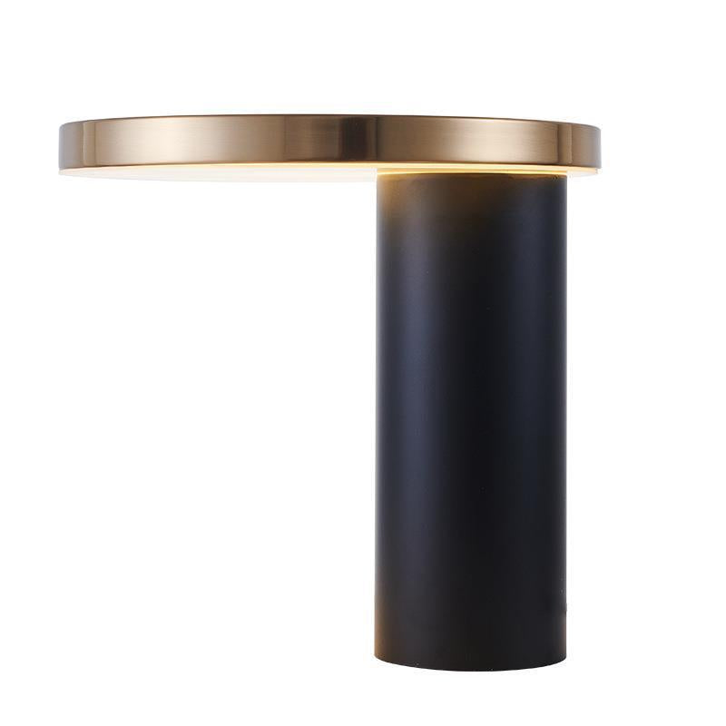 Minimalist Table Lamp with Metallic Accent