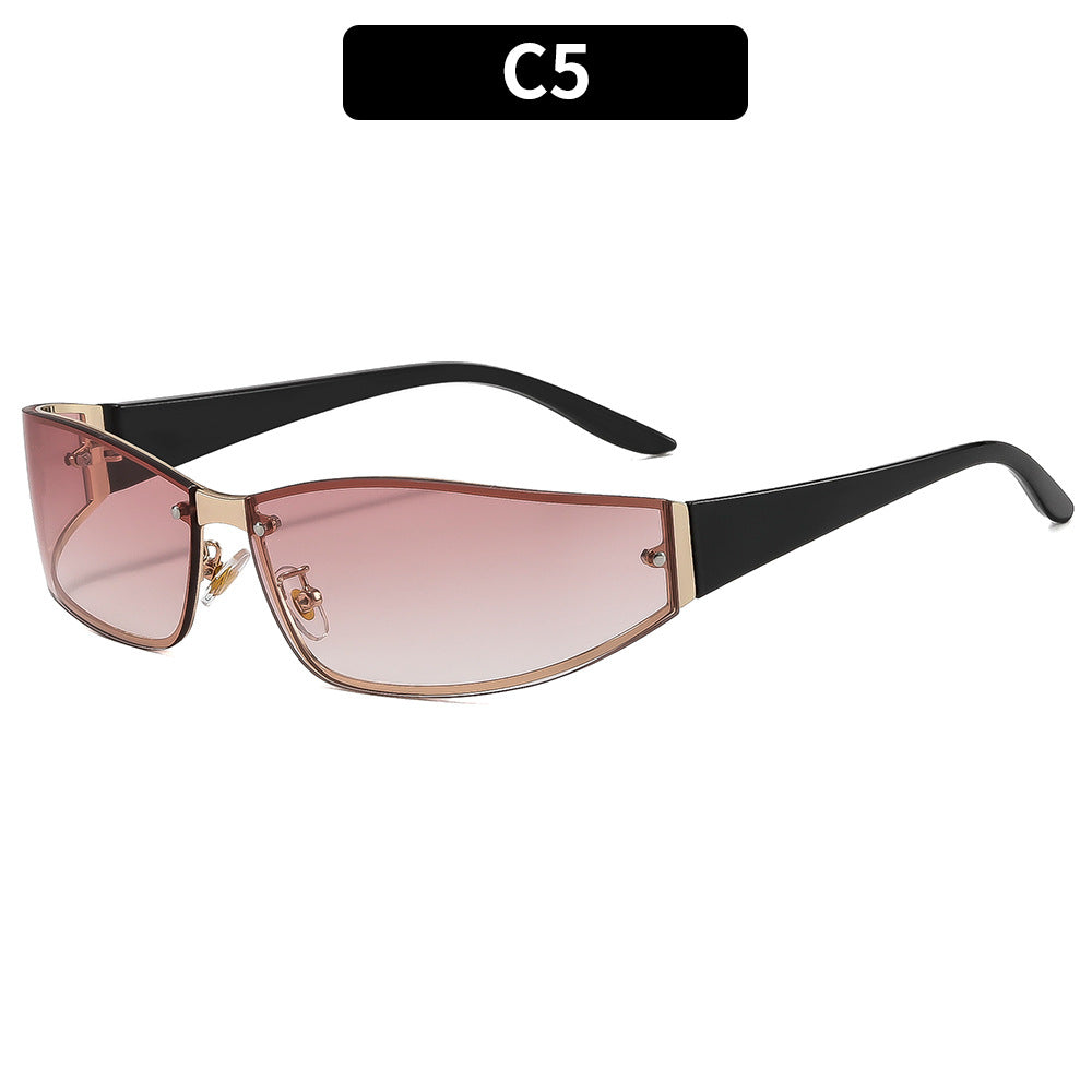 Sleek Geometric Shield Sunglasses