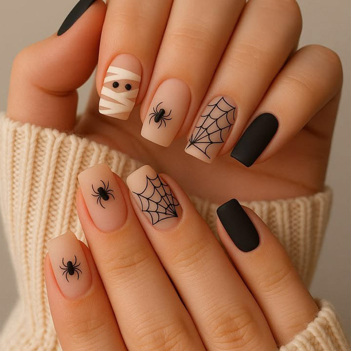 Halloween-Inspired Spooky Nail Art Extensions Kalsten