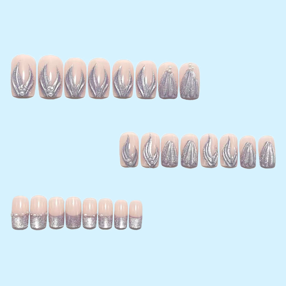 Luxury Aquamarine Design Press-On Nails Kalsten