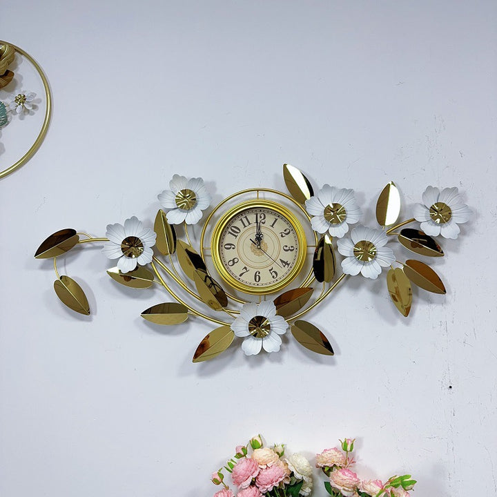 Floral Wall Clock Art Decor Kalsten