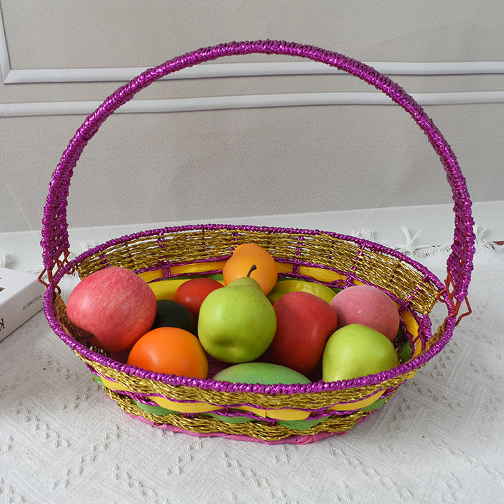 Colorful Decorative Woven Basket Kalsten