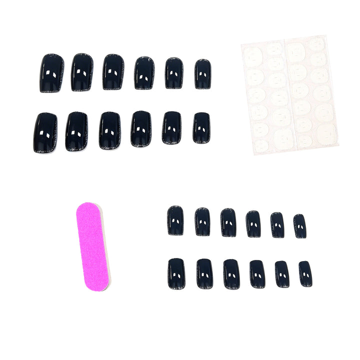 Elegant Rhinestone-Trimmed Gel Nail Enhancements Kalsten