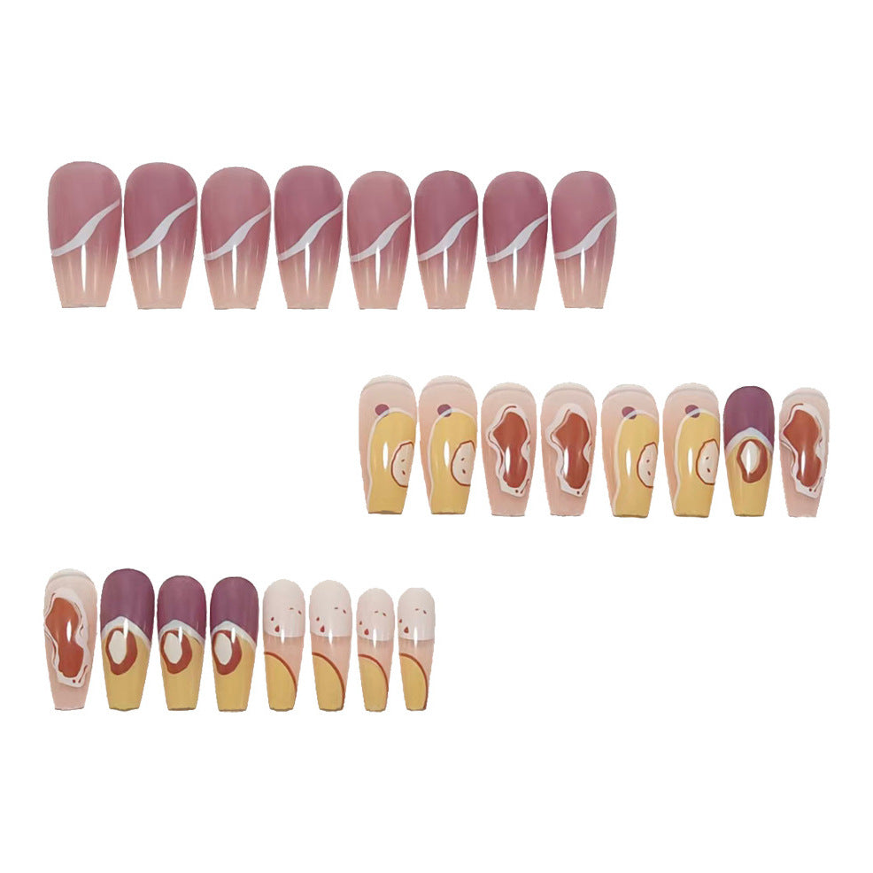 Creative artificial nails with modern geometric designs Kalsten