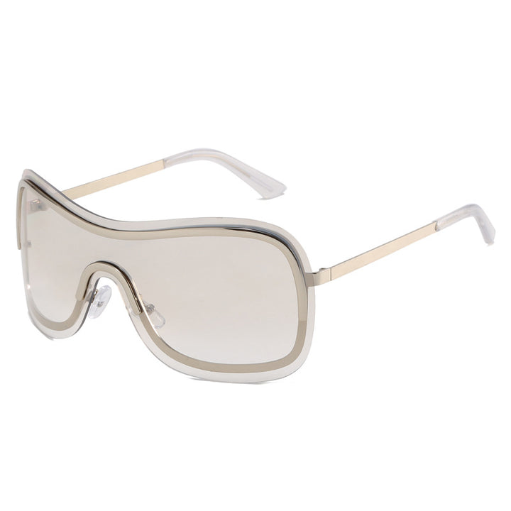 Women's large round sunglasses with elegant metal frame Kalsten