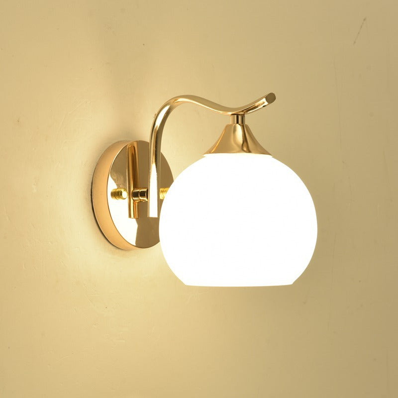 Elegant Globe Wall Sconce with Gold Finish