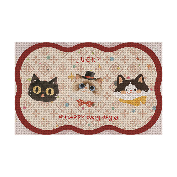 Cute Cartoon Cat-Themed Bath Mat Kalsten