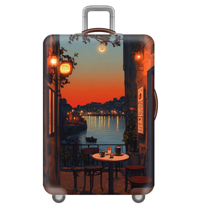 Unisex Hard Shell Suitcase with Dreamy Landscape Design Kalsten