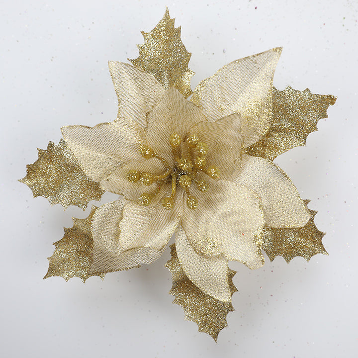 Decorative Glittered Floral Accent Brooch Kalsten