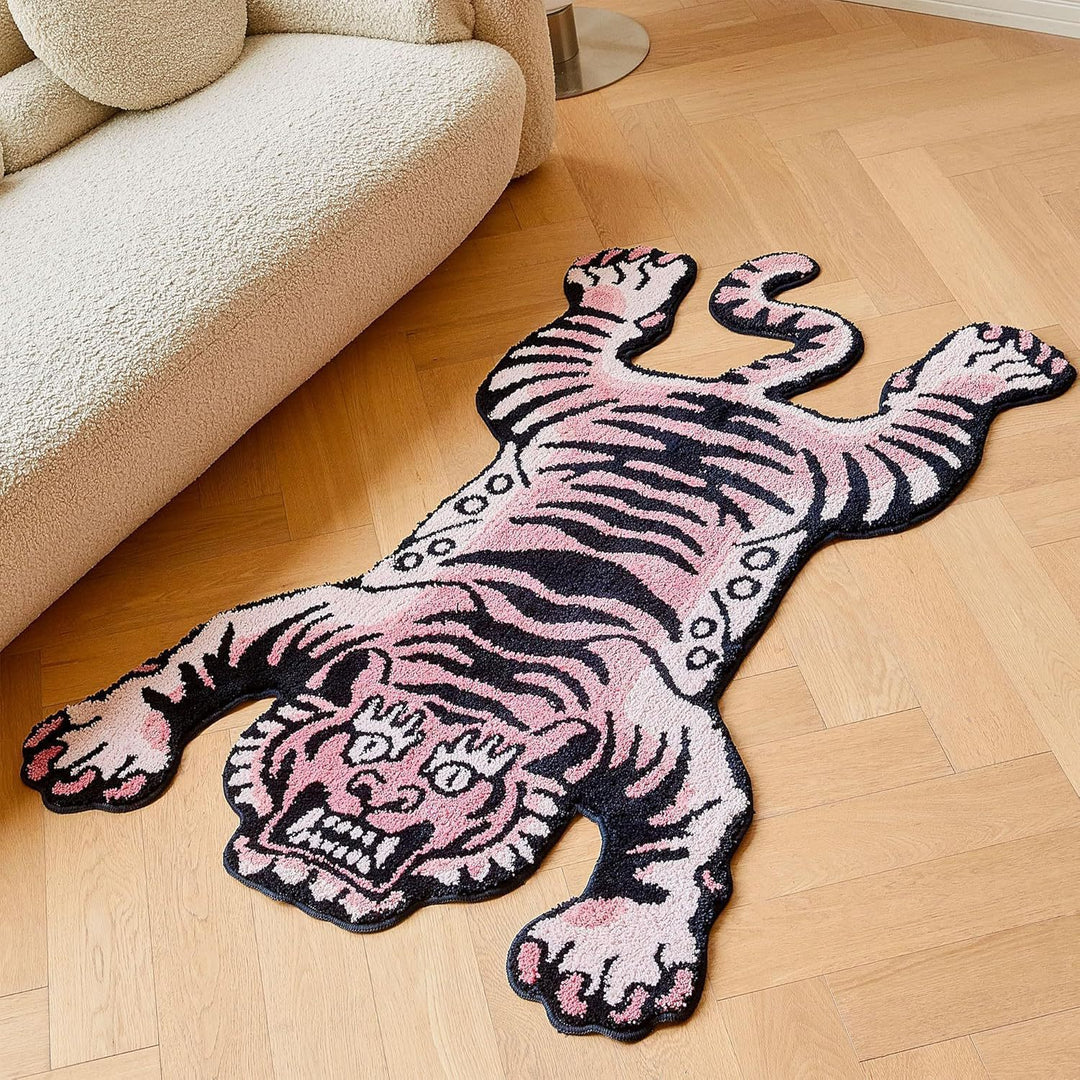Playful Tiger Shaped Bath Mat