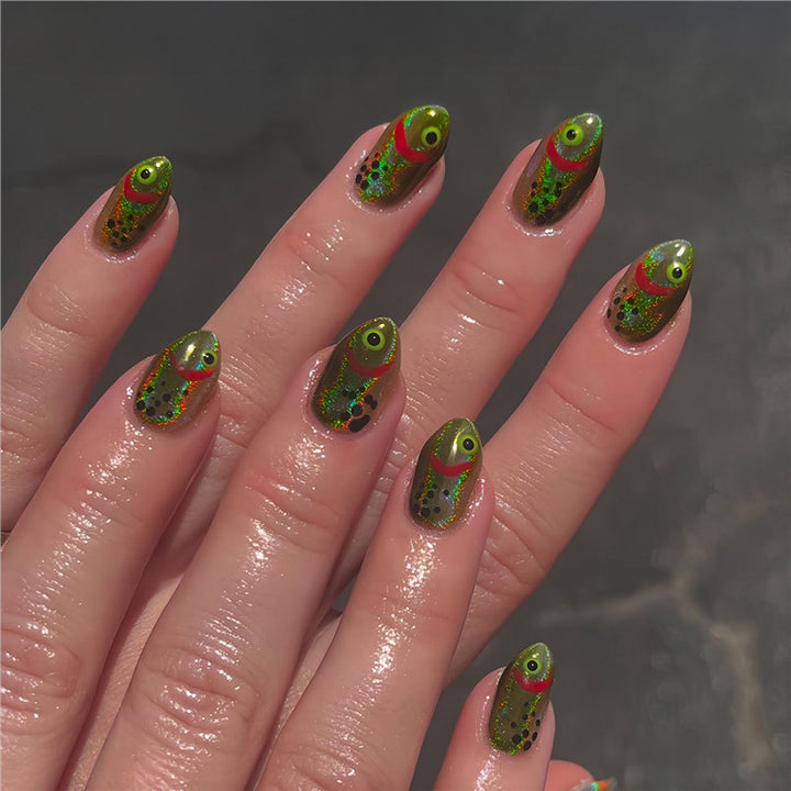 Artistic Fish-Themed Press-On Nails Kalsten