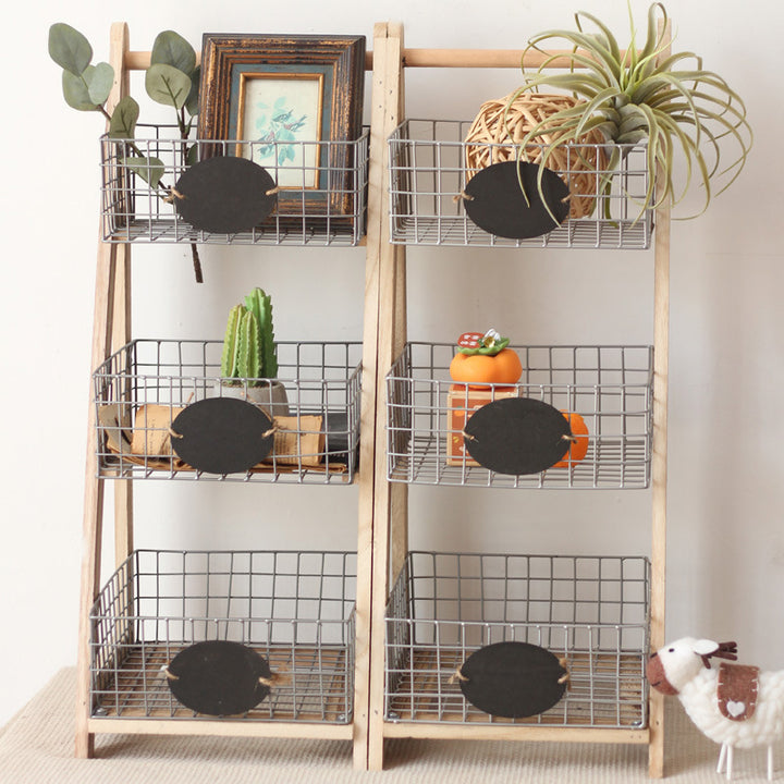 Practical stair shelf with wire baskets Kalsten
