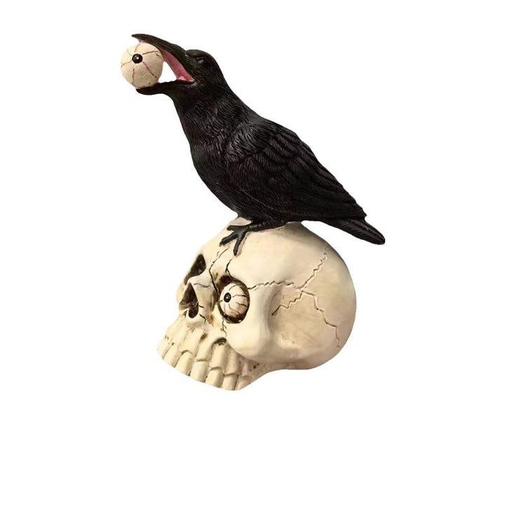 Decorative figure with raven on skull Kalsten