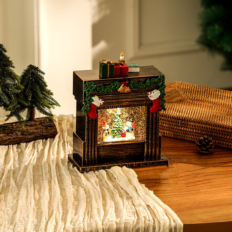 Decorative Christmas Romance Fireplace Figure Kalsten