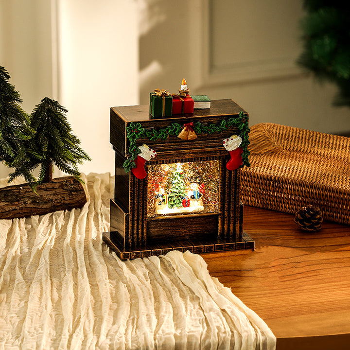 Decorative Christmas Romance Fireplace Figure Kalsten