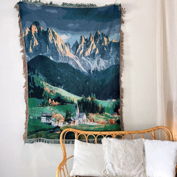 Scenic Mountain Tapestry Blanket
